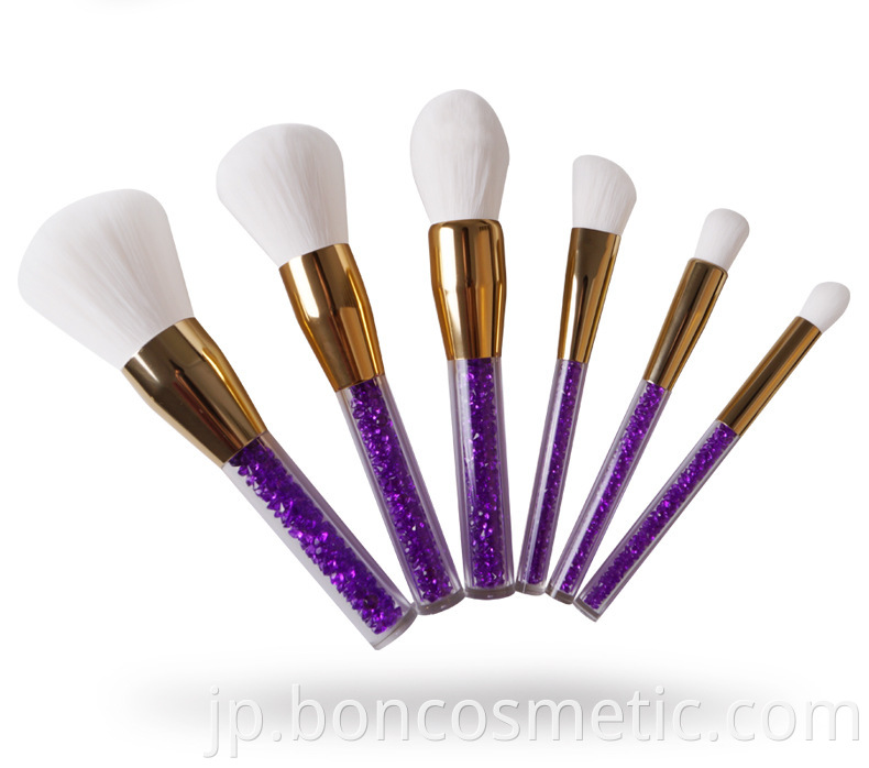 crystal handle makeup brushes